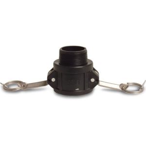 Female Camlock x Male Thread Type B Polypropylene Camlock Coupler