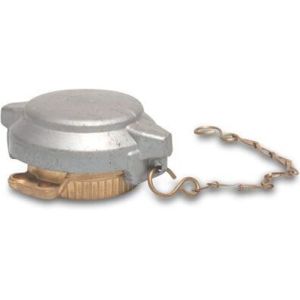 Male Part TW x Female Thread With Aluminium Lid Type VK + MB Brass Tanker End Cap With Aluminium Lid