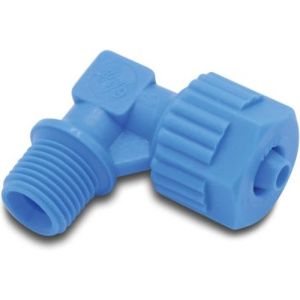 Tefen PA Glass Fibre Reinforced 14 Bar Male Threaded Barbed 90° Union Elbow