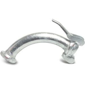 Female Bauer x Male Bauer S11 Galvanised Steel 90° Quick Coupler Bend