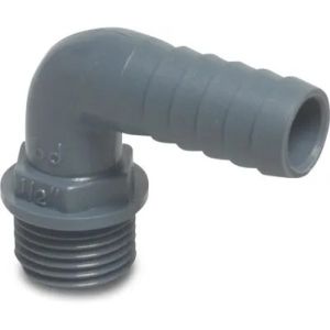 Bosta PP 6 Bar Male Threaded 90° Hose Tail Elbow
