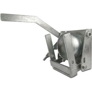 159mm Male Bauer x 6" Square Flange Galvanised Steel Short Quick Coupler Adaptor