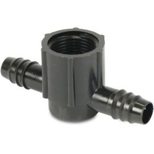 Tavlit PP 4 Bar Barbed Female Threaded 90° T-Piece With Full Flow