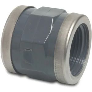 VDL PVC-U 10 Bar Female Thread Adaptor Socket With Reinforced Stainless Steel Ring