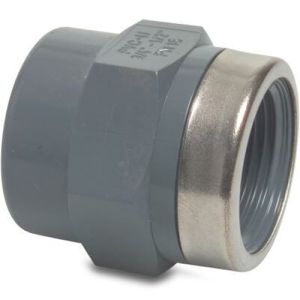 VDL PVC-U 10 Bar Female Thread Adaptor Socket With Reinforced Stainless Steel Ring