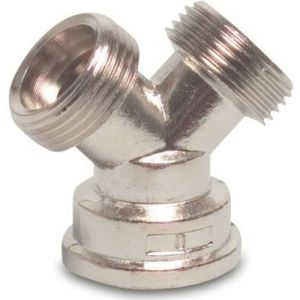 Profec Hard Chrome Plated Brass Male Thread x Female Thread x Male Thread 30 Bar Y-Piece