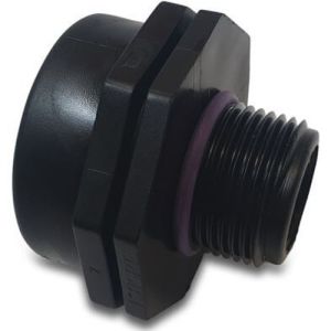 Tavlit PP 10 Bar Male Thread x Female Thread Self Seal Nipple Socket