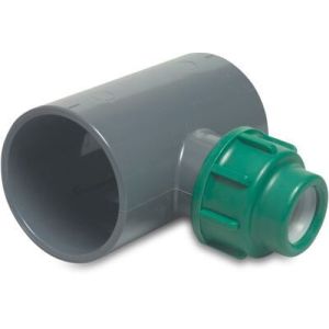 VDL PVC-U/PP 90° T-Piece Adaptor 10 Bar Compression Glue Socket
