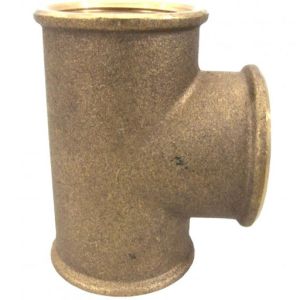 2 1/2" (65mm) Brass Tee Female x Female x Female