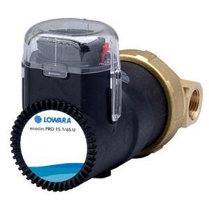 Lowara Ecocirc Pro 15-1/65BRU 1/2" Bronze Circulator With Temp Control & Timer 240v