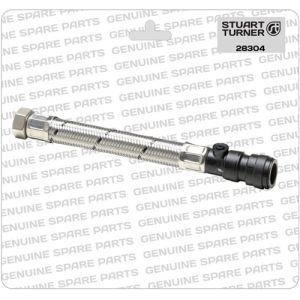 Stuart Turner Anti-Vibration Flexible Pipe connection 3/4" BSPF/22mm Push In with Isolating Valve (Single)