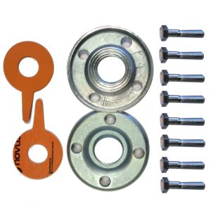 Lowara DN100 4" Galvanized Steel Round Counterflange Threaded Kit