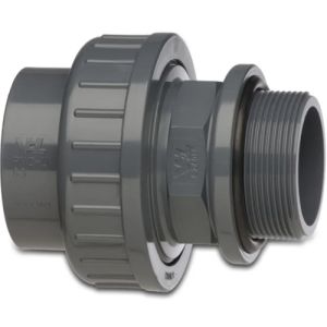 VDL PVC-U Union Tank Connector 10 Bar Male Thread Glue Socket