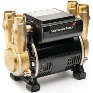 Salamander CT Force 20PT 2.0 Bar Brass Twin Positive Head Shower Pump with Noise Vibration Reduction Technology