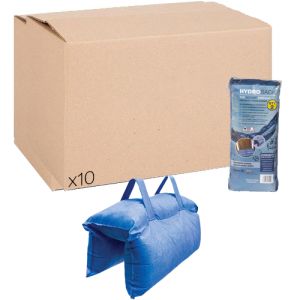 HydroSack Water Reactive Temporary Flood Barrier (2 Boxes of 10 Pks of 2)