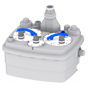 Saniflo Sanicubic 2 Classic Heavy Duty Macerator for Wall Hung Toilet, Basin, Bath, Bidet and Multiple Grey Water Appliances 240V