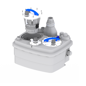 Saniflo Sanicubic 2 Pro Heavy Duty Macerator for Toilet, Basin, Bath, Bidet and Multiple Grey Water Appliances 240V