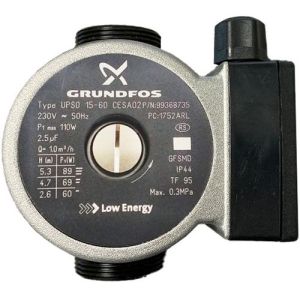 Grundfos UPS0 15-60 130mm 1 1/2" BSP Domestic Circulating Pump 240v OEM